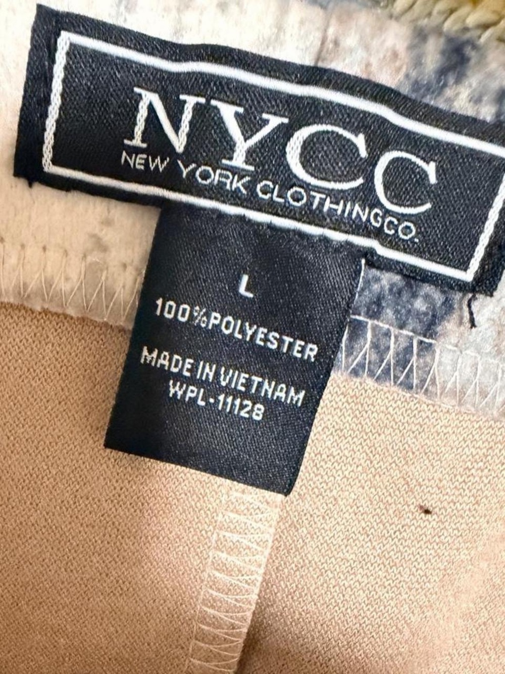 New York & Company Navy and Cream Plaid  Skirt with Gold Buckle - Picture 5 of 5